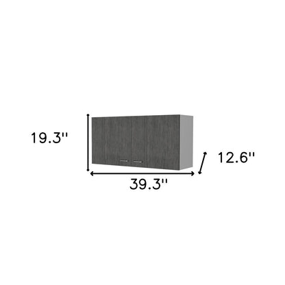 39" White Wood Wall Mounted Accent Cabinet