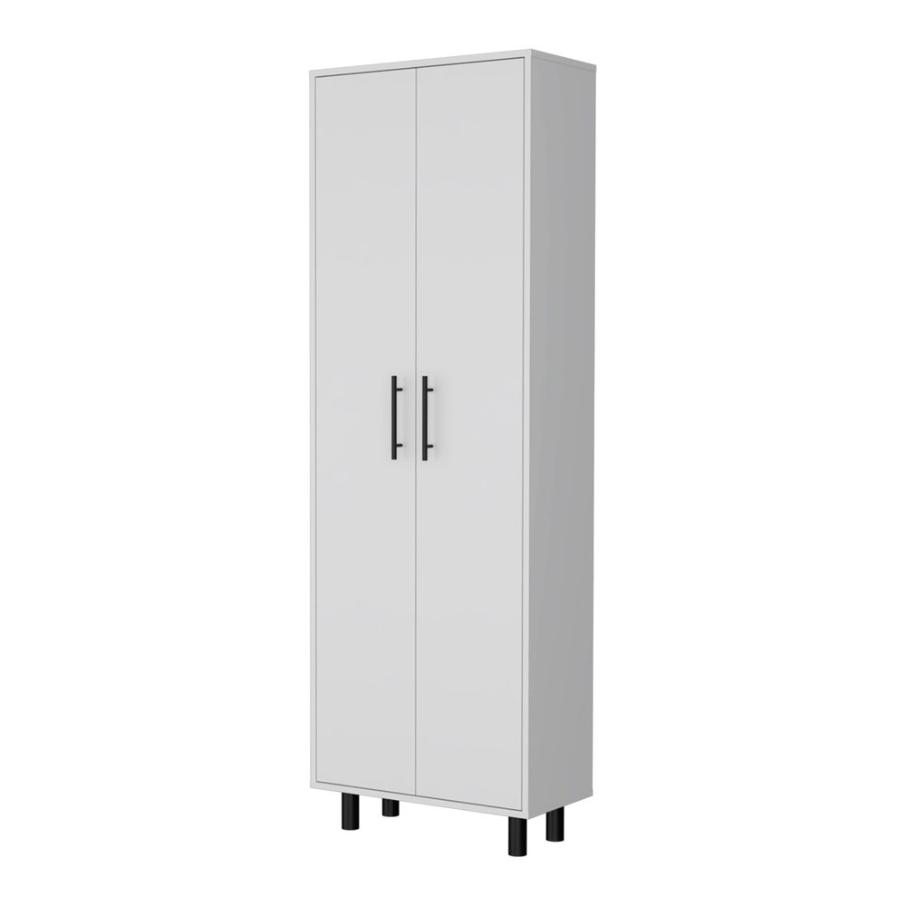 71" White Tall Pantry Cabinet HomeRoots