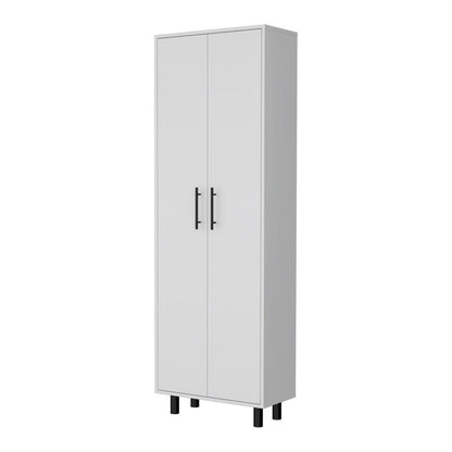 71" White Tall Pantry Cabinet HomeRoots