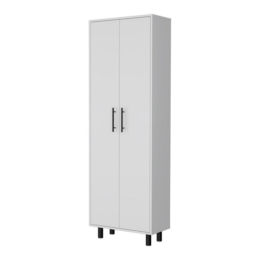 71" White Tall Pantry Cabinet HomeRoots
