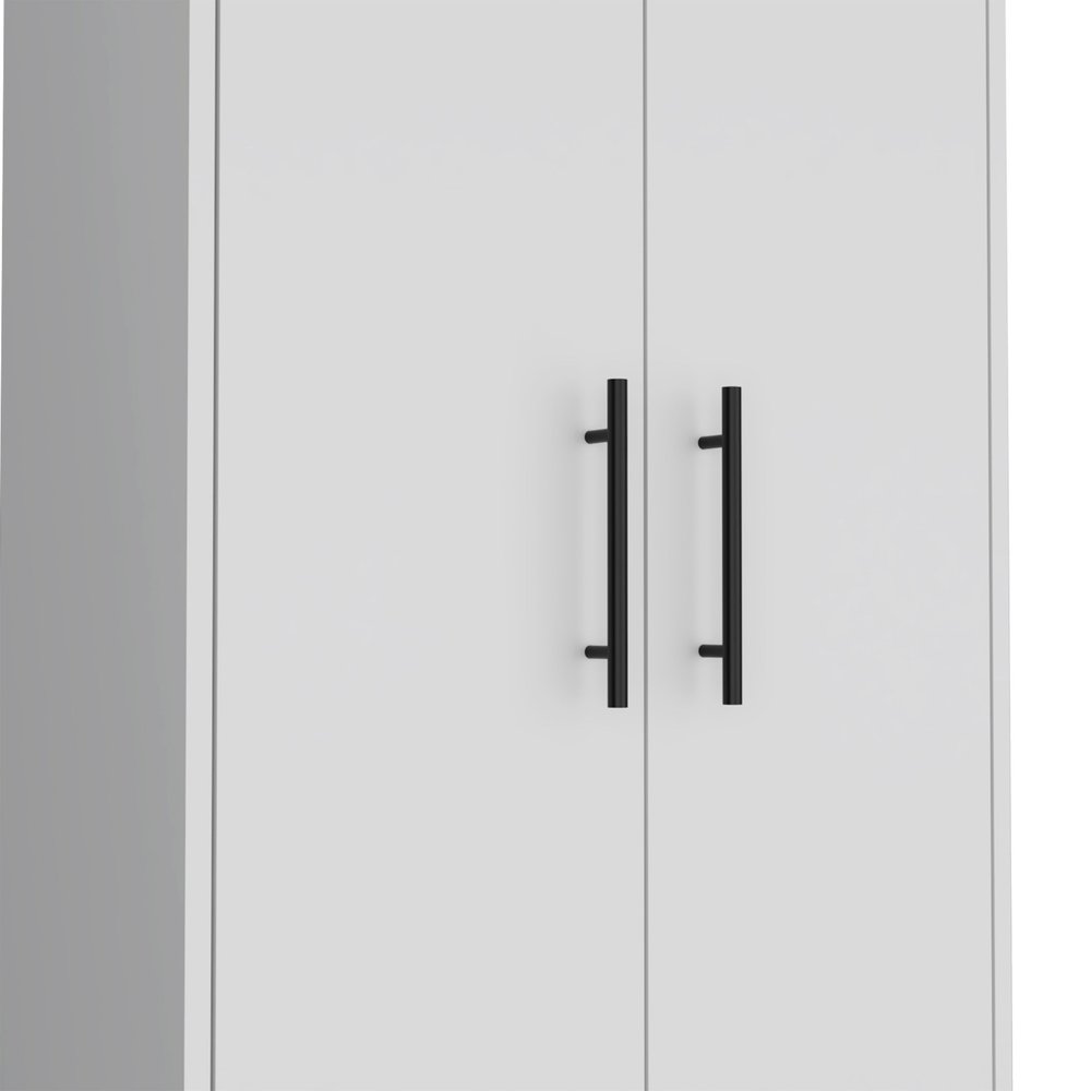 71" White Tall Pantry Cabinet HomeRoots