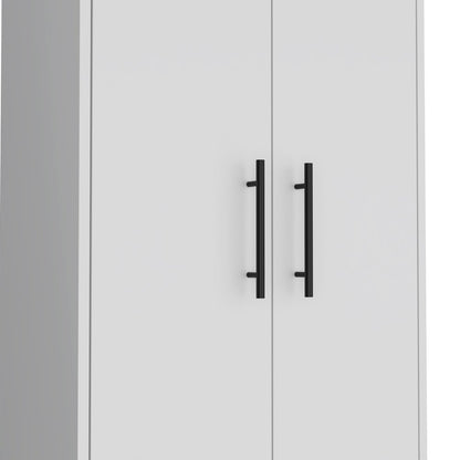 71" White Tall Pantry Cabinet HomeRoots