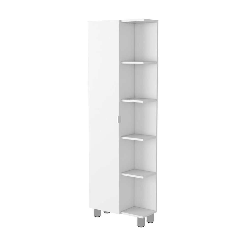 20" White Accent Cabinet With Nine Shelves — view 1