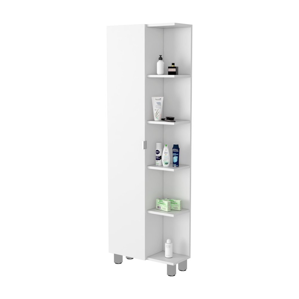 20" White Accent Cabinet With Nine Shelves — view 4