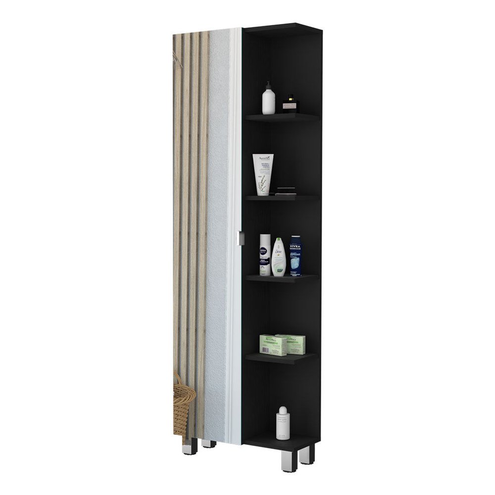 20" Black Accent Cabinet With Nine Shelves — view 3