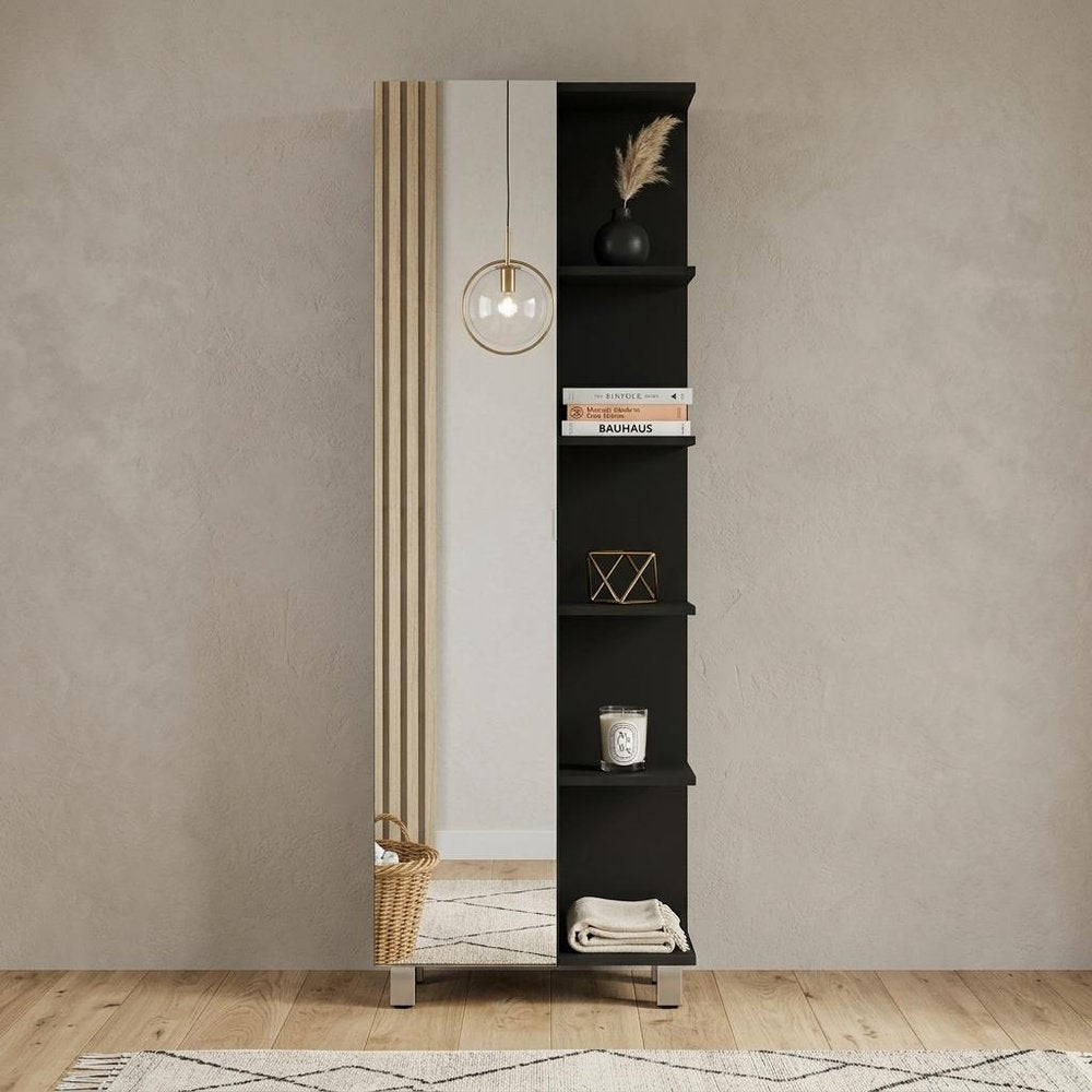 20" Black Accent Cabinet With Nine Shelves — view 5