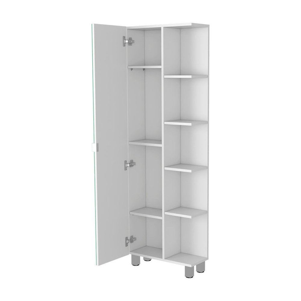 20" White Wood Accent Cabinet With Single Door — view 1