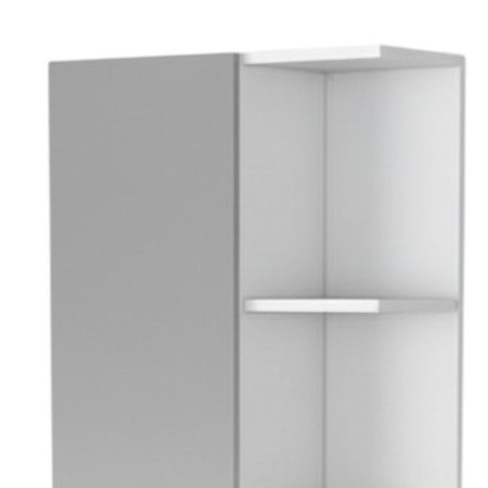 20" White Wood Accent Cabinet With Single Door — view 4