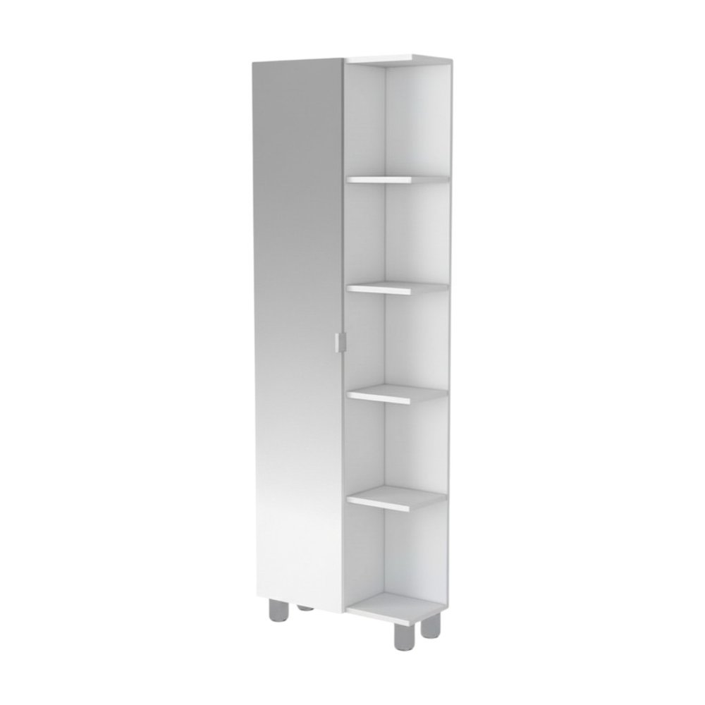 20" White Wood Accent Cabinet With Single Door — view 2