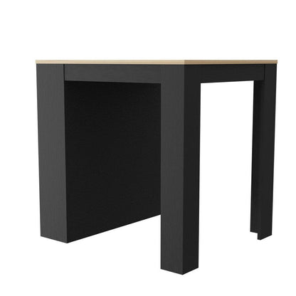 Black and Brown 36" Kitchen Island With Storage HomeRoots