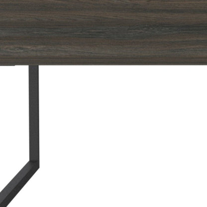 41" Espresso And Black Wood And Metal Lift Top Coffee Table With Shelf HomeRoots