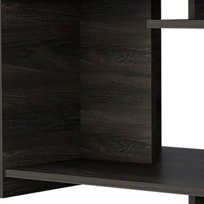 35" Espresso Wood Coffee Table With Shelf HomeRoots