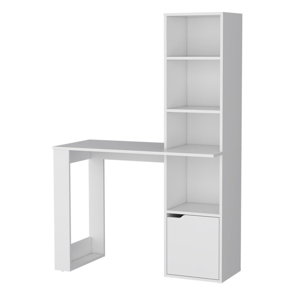 39" Black Wood Pedestal Computer Desk — view 2