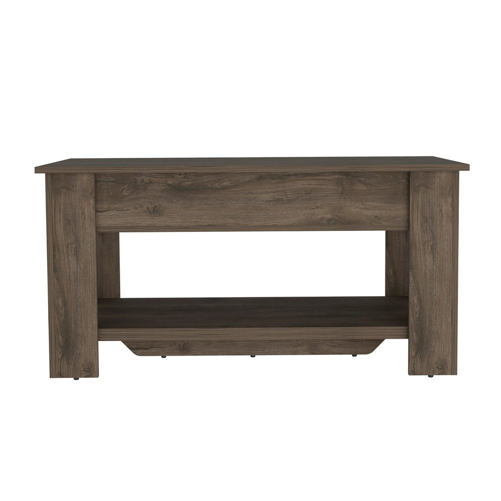 40" Dark Brown Storage Bench with Flip Top — view 1