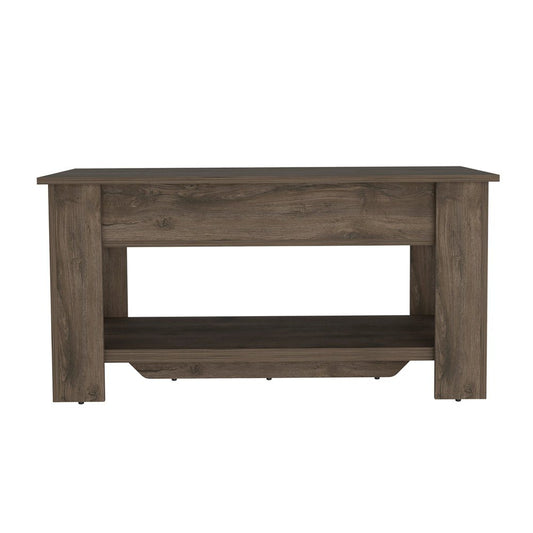 40" Dark Brown Storage Bench with Flip Top