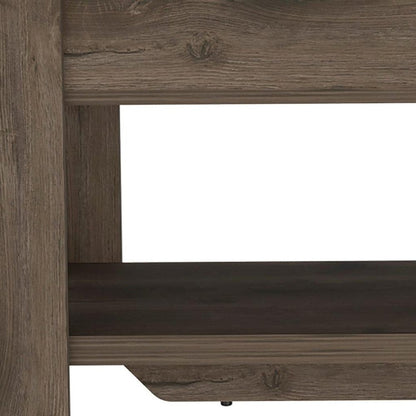 40" Dark Brown Storage Bench with Flip Top HomeRoots