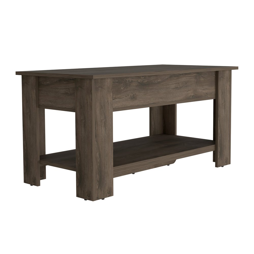 40" Dark Brown Storage Bench with Flip Top HomeRoots