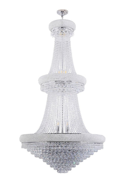 Clear And Silver Empire Multi Light and Metal Crystal Glass Dimmable Chandelier HomeRoots