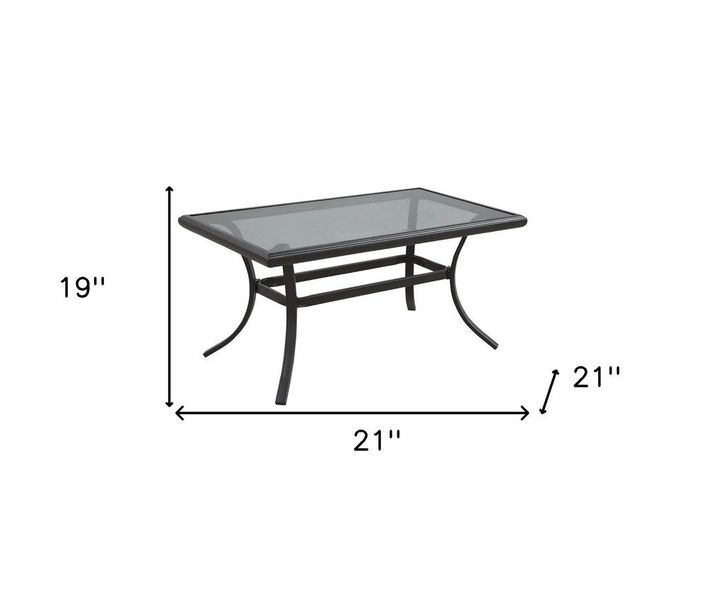21" Black Metal Outdoor Coffee Table HomeRoots
