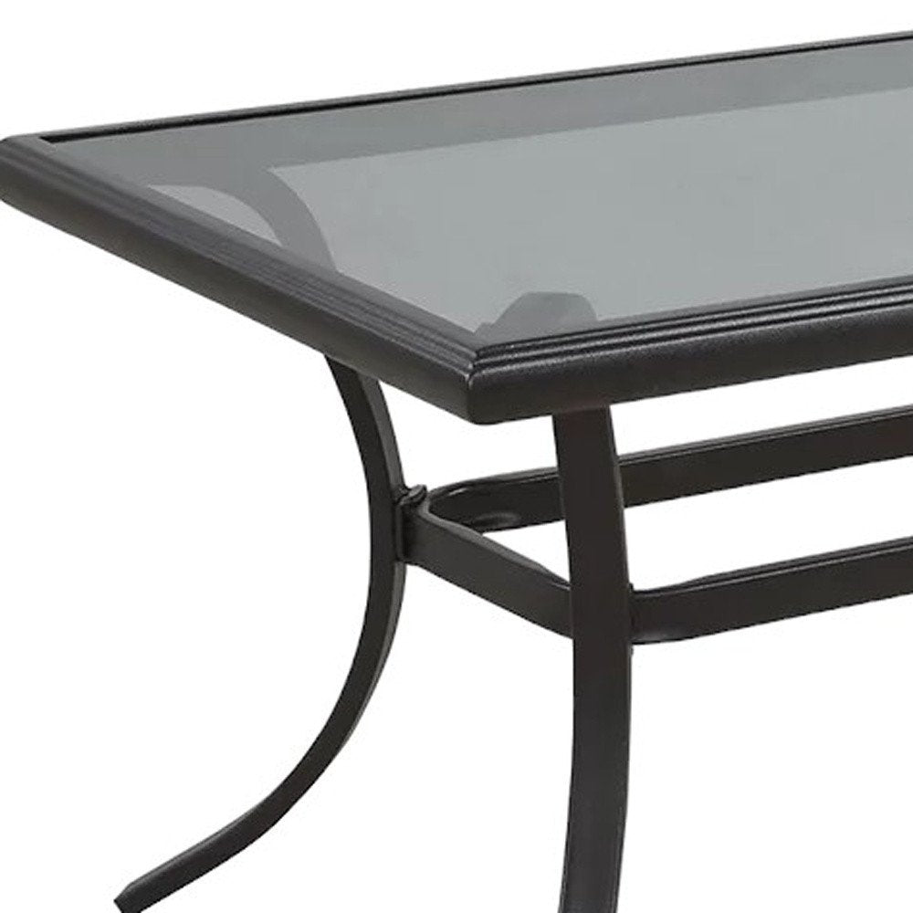 21" Black Metal Outdoor Coffee Table HomeRoots