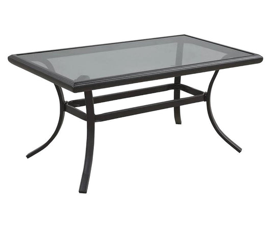 21" Black Metal Outdoor Coffee Table HomeRoots