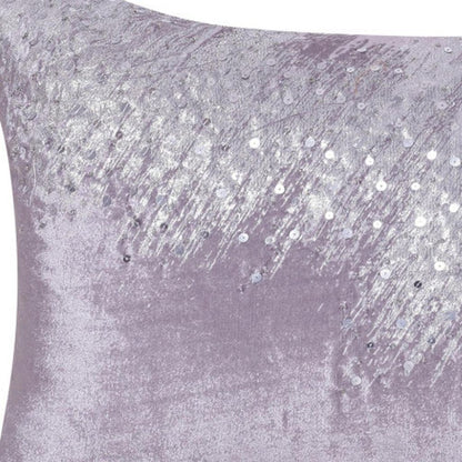 16" X 24" Gray Abstract Polyester Zippered Pillow With Beads HomeRoots