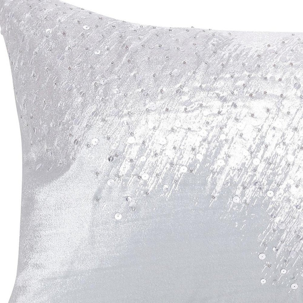 16" X 24" Ivory Abstract Polyester Zippered Pillow With Beads — view 4