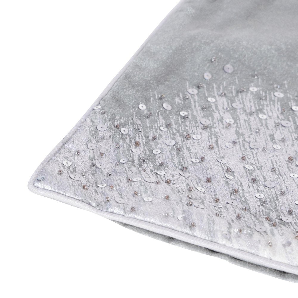 16" X 24" Ivory Abstract Polyester Zippered Pillow With Beads — view 6