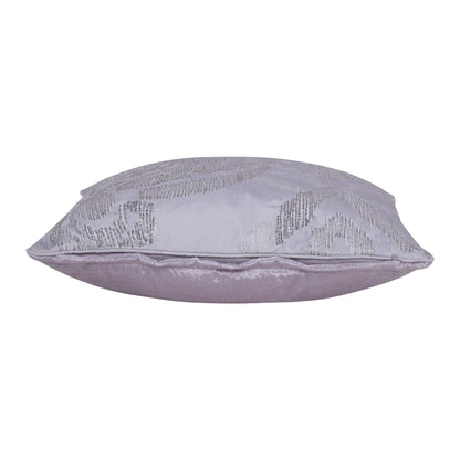 20" X 20" Silver Striped Polyester Zippered Pillow With Beads FurniFindUSA