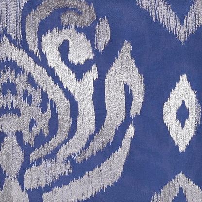 20" Blue Geometric Throw Pillow with Beads HomeRoots