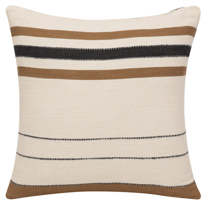 20" X 20" Ivory Striped Cotton Zippered Pillow 4.0" (L) x 20.0" (W) x 20.0" (H)