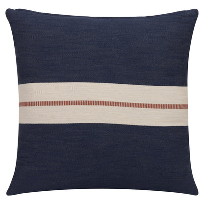 24" X 24" Blue Striped Cotton Zippered Pillow FurniFindUSA