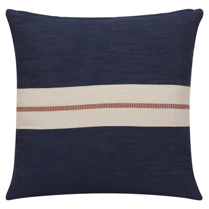 24" X 24" Blue Striped Cotton Zippered Pillow FurniFindUSA