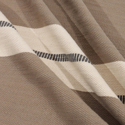 20" X 20" Brown Striped Cotton Zippered Pillow HomeRoots