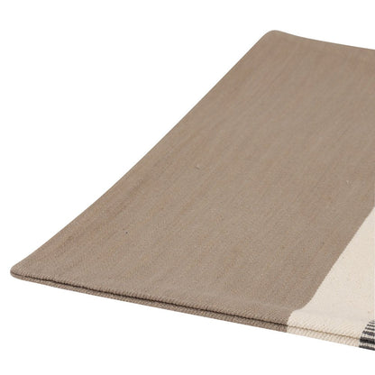20" X 20" Brown Striped Cotton Zippered Pillow HomeRoots