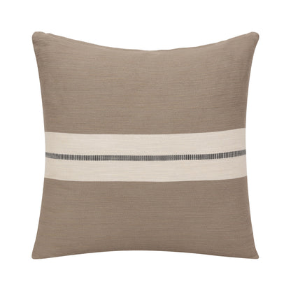 20" X 20" Brown Striped Cotton Zippered Pillow 4.0" (L) x 20.0" (W) x 20.0" (H)