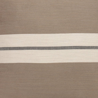20" X 20" Brown Striped Cotton Zippered Pillow HomeRoots