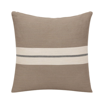 24" X 24" Brown Striped Cotton Zippered Pillow FurniFindUSA