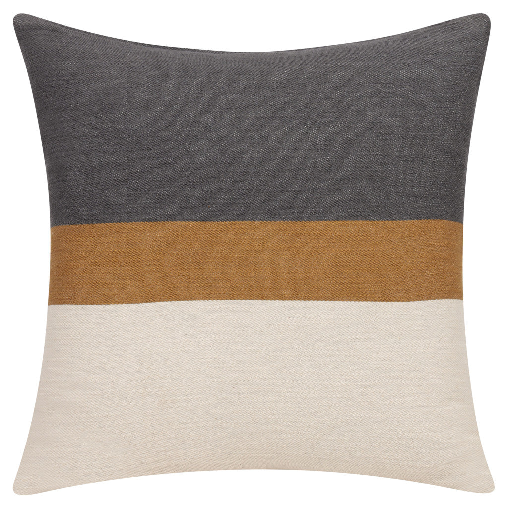 24" X 24" Brown Cotton Zippered Pillow FurniFindUSA