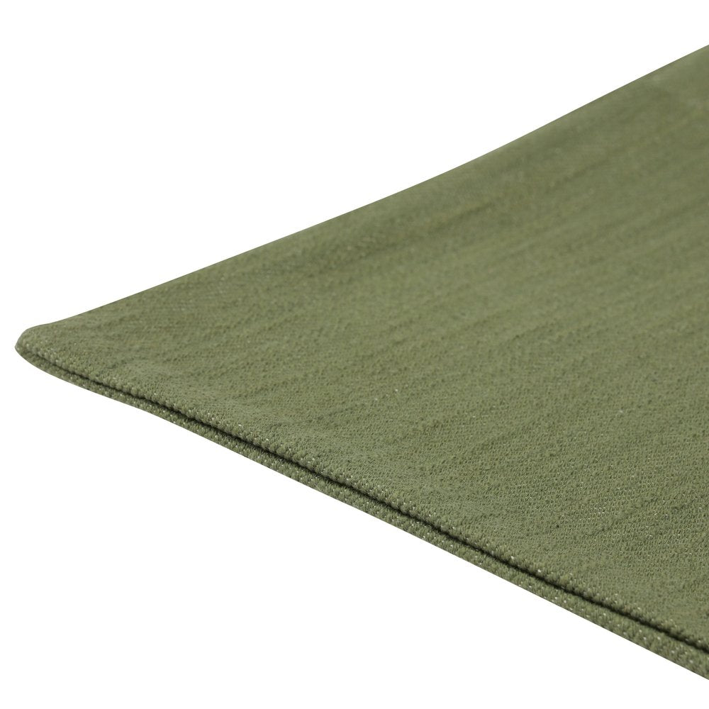 20" Forest Green Cotton Throw Pillow With Buttons — view 3