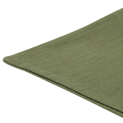 20" Forest Green Cotton Throw Pillow With Buttons HomeRoots