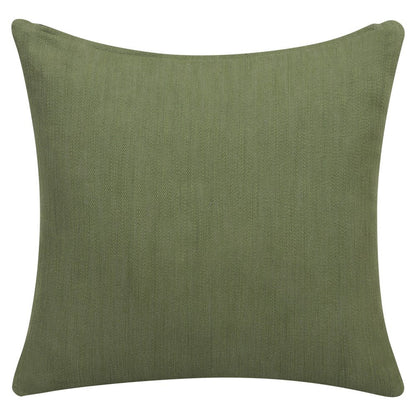 20" Forest Green Cotton Throw Pillow With Buttons HomeRoots