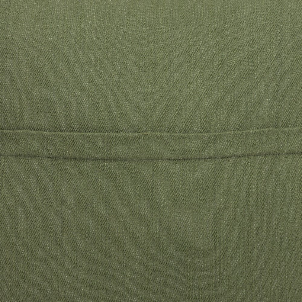 20" Forest Green Cotton Throw Pillow With Buttons — view 5