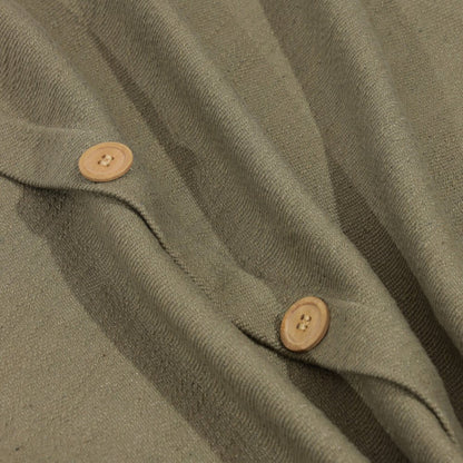 20" Sage Green Cotton Throw Pillow With Buttons HomeRoots