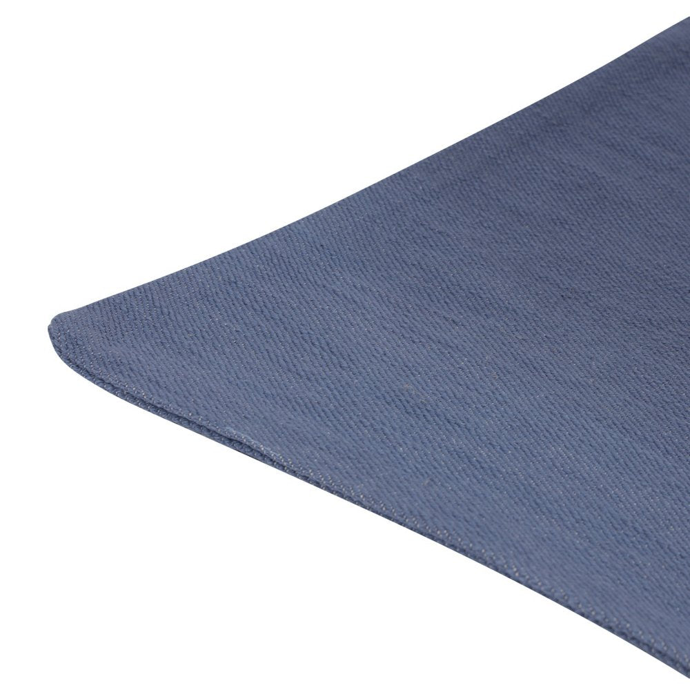 20" Blue Cotton Throw Pillow With Buttons HomeRoots