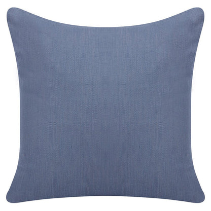 20" Blue Cotton Throw Pillow With Buttons HomeRoots