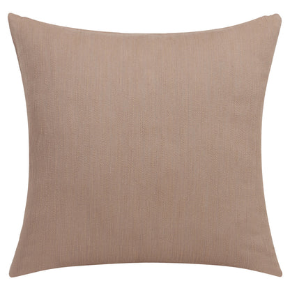 20" Brown Cotton Throw Pillow With Buttons