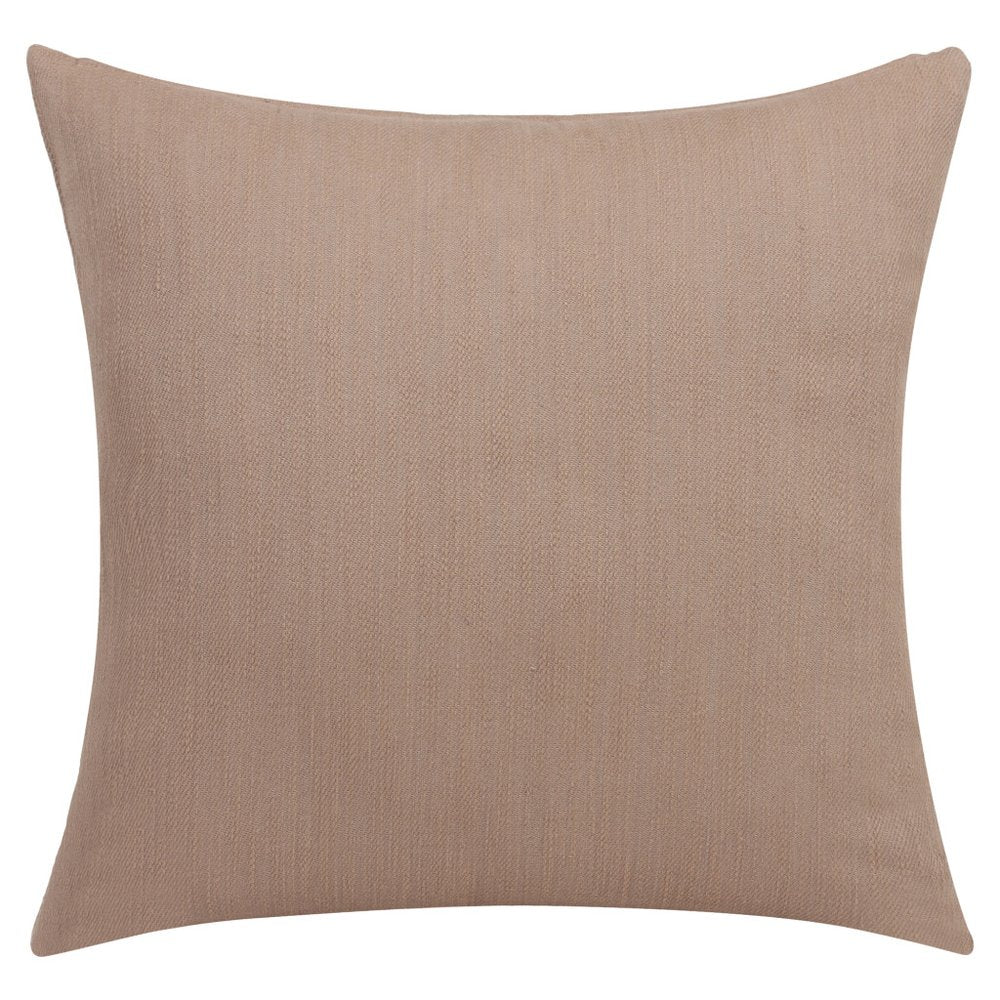 24" Brown Cotton Throw Pillow With Buttons — view 2