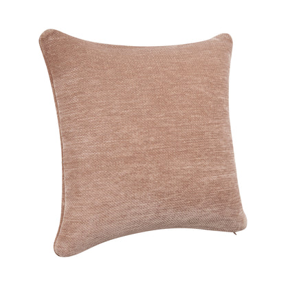 20" X 20" Beige Chenille Zippered Pillow