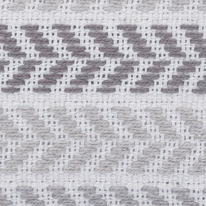 Set of Two 18" X 18" Gray Beach Chevron Cotton Zippered Pillow